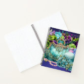 ターコイズ巾着及び帽子手帳 ノートブック (内部)