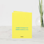 ターコイズ市松模様にメモカード ノートカード (裏面)