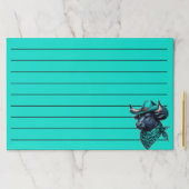 ターコイズ帽子とスカーフ付きカウボーイパターン(の模様が)あるブル ペーパーパッド (インサイチュ)