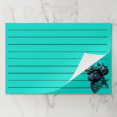 ターコイズ帽子とスカーフ付きカウボーイパターン(の模様が)あるブル ペーパーパッド (折り畳み)