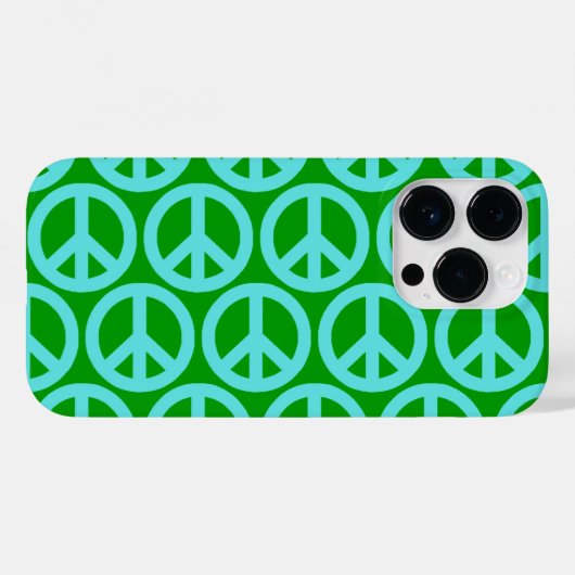 ターコイズ平和サイン Case-Mate iPhoneケース (裏面 (横))