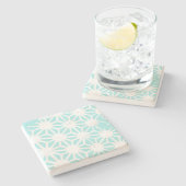 ターコイズ幾何学 ストーンコースター (横)