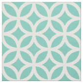 ターコイズ幾何模様織物 ファブリック (見本)