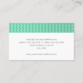 ターコイズ建物ブロック 名刺 (裏面)