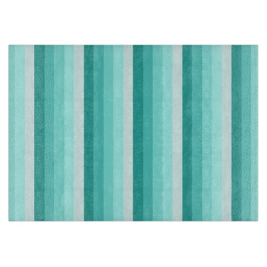 ターコイズ影ストライプ影 カッティングボード (正面)