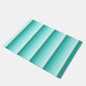 ターコイズ影ストライプ影 ドアマット (アングル)
