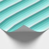 ターコイズ影ストライプ影 ラッピングペーパー (角)