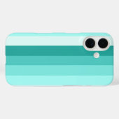 ターコイズ影ストライプ影 Case-Mate iPhoneケース (裏面 (横))