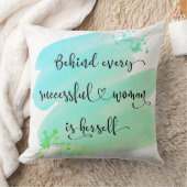 ターコイズ成功の女性の水の色のスクリプグラデーショント クッション (ブランケット)