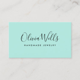 ターコイズ手書きスクリプトソーシャルメディアのアイコン 名刺