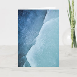 ターコイズ抽象芸術アイスアートフォト カード