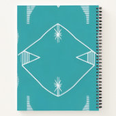 ターコイズ抽象芸術スパイラルノートブック ノートブック (裏面)