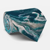 ターコイズ抽象芸術ネクタイ ネクタイ (ロール)