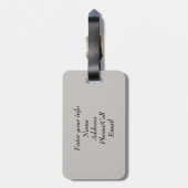 ターコイズ抽象芸術ラゲージタグパーソナライズされた ラゲッジタグ (裏面縦)