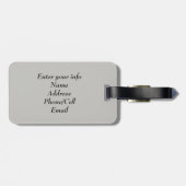 ターコイズ抽象芸術ラゲージタグパーソナライズされた ラゲッジタグ (裏面横)