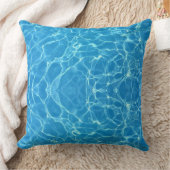ターコイズ抽象芸術水 クッション (ブランケット)