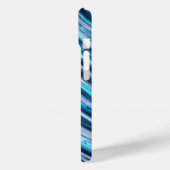 ターコイズ抽象芸術波パターン電話ケース Case-Mate iPhoneケース (裏面 / 左)