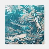 ターコイズ抽象芸術磁石 マグネット (正面)