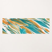 ターコイズ抽象芸術秋アーモノグラムのト ヨガマット (正面(横))