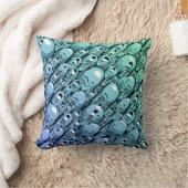 ターコイズ抽象芸術 クッション (ブランケット)