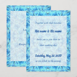 ターコイズ招待のバラデザイン