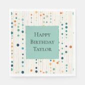 ターコイズ接線の円と線 スタンダードランチョンナプキン (正面)