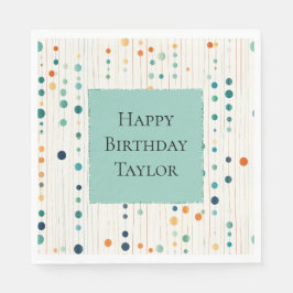 ターコイズ接線の円と線 スタンダードランチョンナプキン