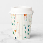 ターコイズ接線の円と線 紙コップ (裏面)