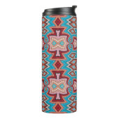 ターコイズ数々の南西インスパイア形状 タンブラー (回転左)