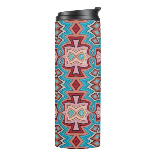 ターコイズ数々の南西インスパイア形状 タンブラー (回転左)
