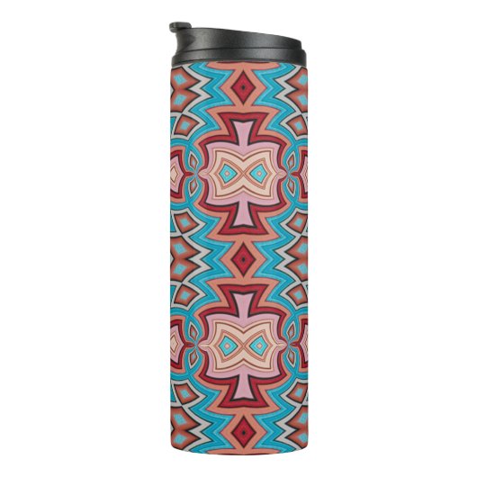ターコイズ数々の南西インスパイア形状 タンブラー (回転右)