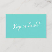 ターコイズ新しいアドレスの配布資料カード 名刺 (裏面)