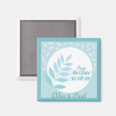 ターコイズ日付の保存 マグネット (正面/裏面)