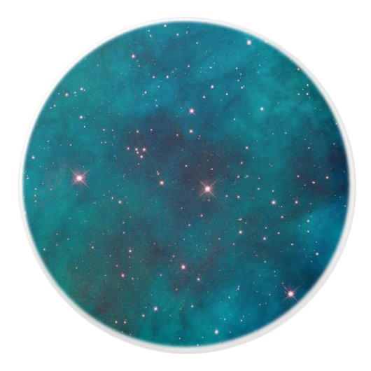 ターコイズ星雲きらめく星セラミックプル セラミックノブ (正面)