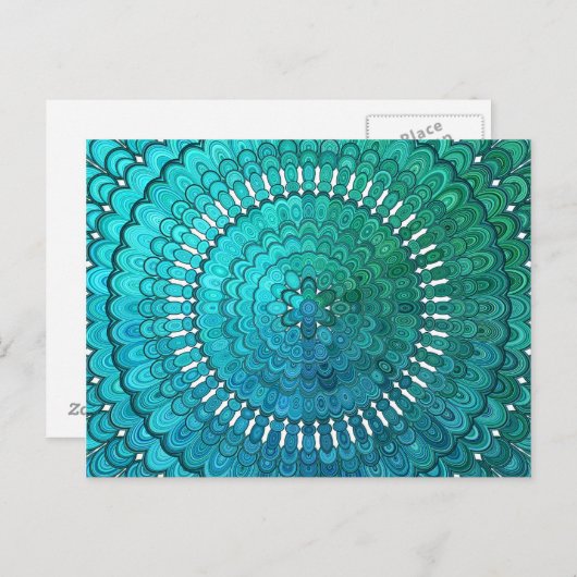 ターコイズ曼荼羅 ポストカード (正面/裏面)