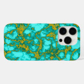 ターコイズ柄 Case-Mate iPhoneケース (裏面 (横))