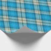 ターコイズ格子模様 ラッピングペーパー (角)