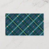 ターコイズ格子状テディベアおむつラッフルチケット エンクロージャーカード (裏面)