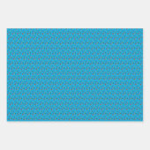 ターコイズ模様の赤いワイルドフラワーラッピング紙 ラッピングペーパーシート (正面2)