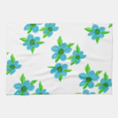 ターコイズ模様 キッチンタオル (横)