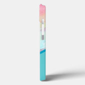 ターコイズ水の色パーソナライズされた Case-Mate iPhoneケース (裏面 / 左)