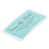 ターコイズ水の色日付マグネットを保存 マグネット (左側)