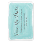 ターコイズ水の色日付マグネットを保存 マグネット (縦)