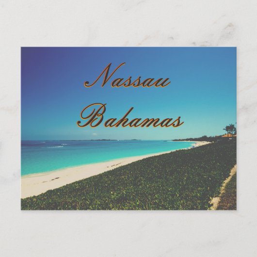 ターコイズ水ビーチ ポストカード (正面)