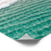 ターコイズ水ビーチPleaseカスタマイズ ポスター (角)