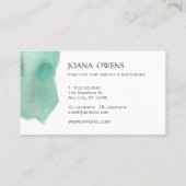 ターコイズ水彩セラピスト禅施術 名刺 (裏面)
