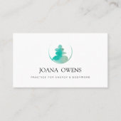 ターコイズ水彩セラピスト禅施術 名刺 (正面)