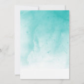 ターコイズ水彩フローラリハーサルディナー 招待状 (裏面)