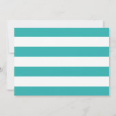 ターコイズ水彩ブラシスクリプト写真卒業 案内状 (裏面)