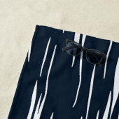 ターコイズ水彩ブラシストロークビーチ毛布 ビーチタオル (インサイチュ)